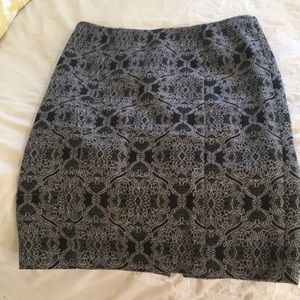 Knee length wool skirt
